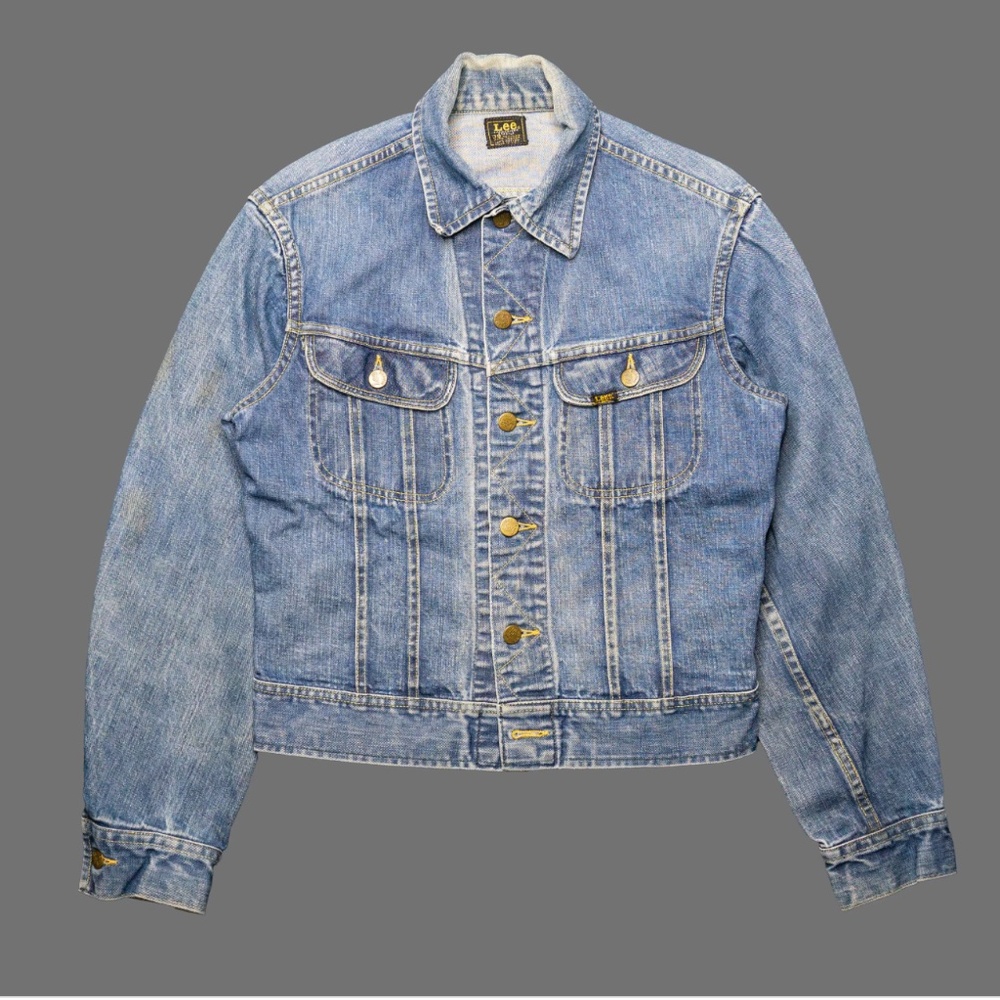1960s Lee 101J Denim Jacket Size 38 Sanforized Union Made In Usa